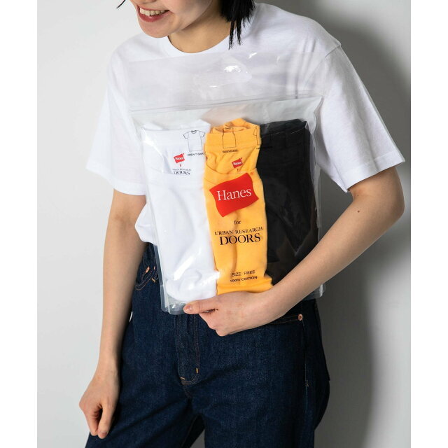 URBAN RESEARCH DOORS(アーバンリサーチドアーズ)の【その他】『別注』Hanes*DOORS 3P T-SHIRTS レディースのトップス(カットソー(長袖/七分))の商品写真