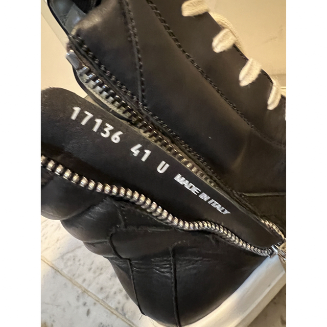 Rick Owens(リックオウエンス)のRick Owens Black Geobasket Sneakers メンズの靴/シューズ(スニーカー)の商品写真