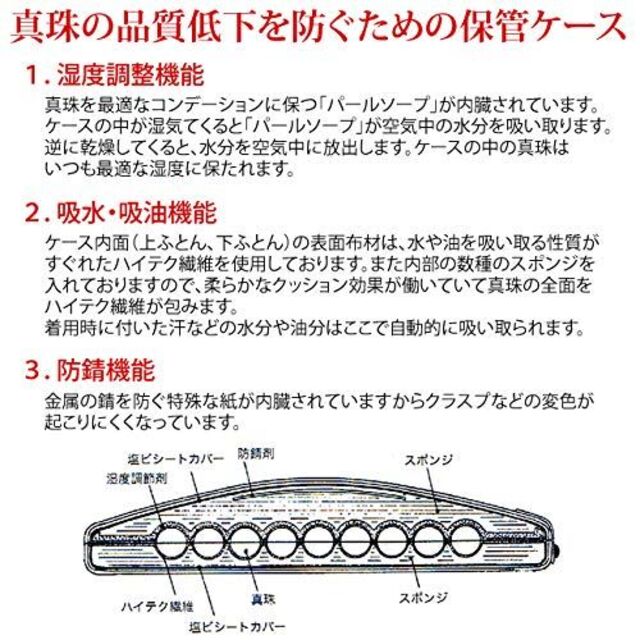 【色: ネイビー】[華きらり] パールキーパー ３点セット用（ネックレス＋耳飾り 3