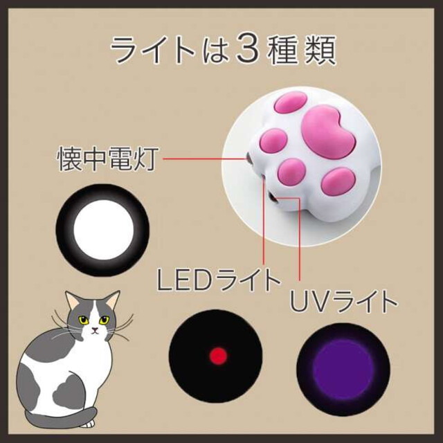 ネコ おもちゃ レーザーポインター LEDライト 猫 じゃらし ねこ 玩具 白 その他のペット用品(猫)の商品写真