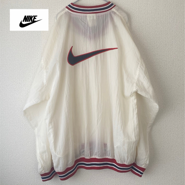 NIKE 90s トレーナー 銀タグ ビッグロゴ刺繍 スウッシュロゴ メッシュ