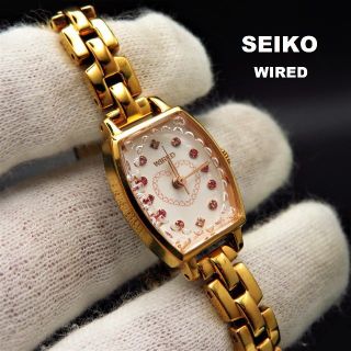 セイコー(SEIKO)のSEIKO WIRED 腕時計 ゴールド 可愛い文字盤 (腕時計)