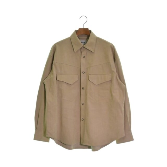 ネット直売 KIIT キート カジュアルシャツ -(M位) ベージュ 【古着