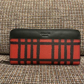 本革✨新品✨高島屋購入✨COACH コーチ　財布　タータンチェック✨定価4万