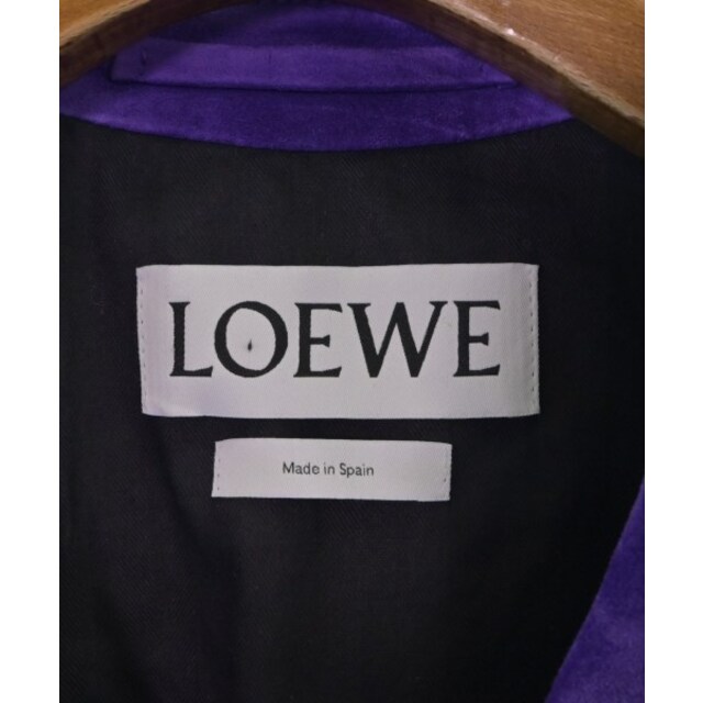 LOEWE(ロエベ)のLOEWE ロエベ ライダース 36(XS位) 紫 【古着】【中古】 レディースのジャケット/アウター(ライダースジャケット)の商品写真