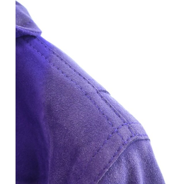 LOEWE(ロエベ)のLOEWE ロエベ ライダース 36(XS位) 紫 【古着】【中古】 レディースのジャケット/アウター(ライダースジャケット)の商品写真
