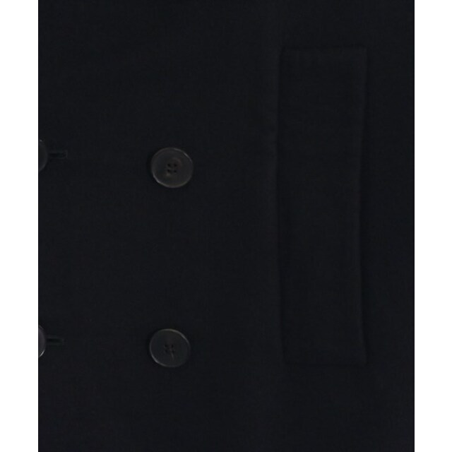 VALENTINO(ヴァレンティノ)のVALENTINO ヴァレンティノ ピーコート 50(XL位) 黒 【古着】【中古】 メンズのジャケット/アウター(ピーコート)の商品写真