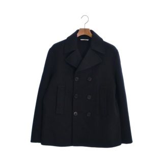 VALENTINO ヴァレンティノ ピーコート 50(XL位) 黒 【古着】【中古】