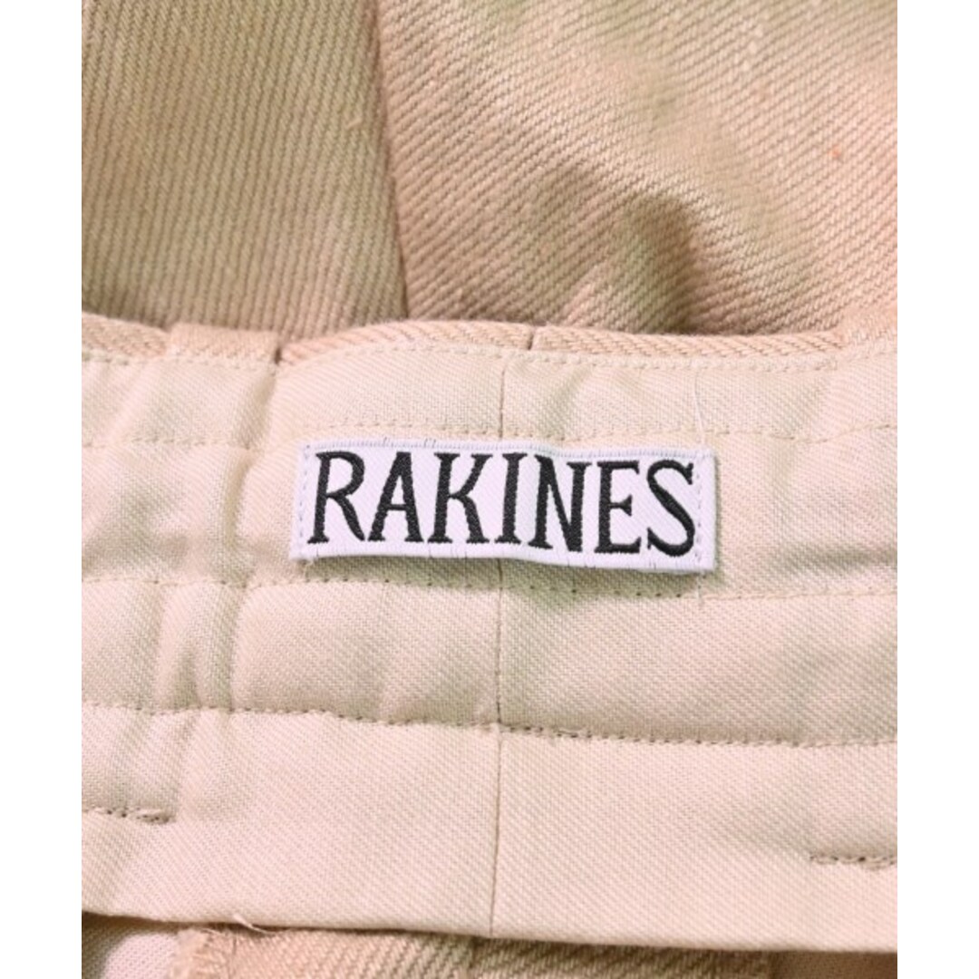 RAKINES ラキネス スラックス 2(M位) ベージュファスナー柄