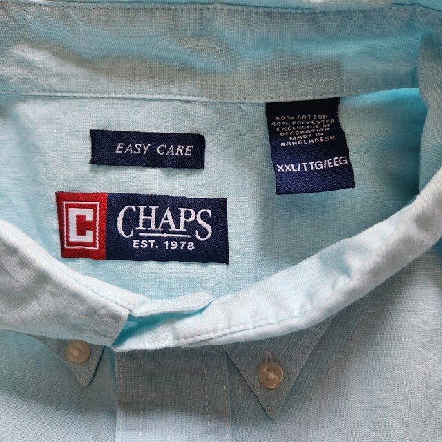 CHAPS(チャップス)のCHAPS チャップス　ボタンダウン シャツ ライトブルー　XXL メンズのトップス(シャツ)の商品写真