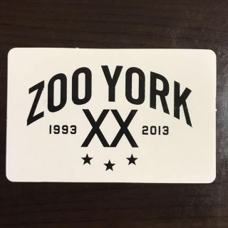 ズーヨーク(ZOO YORK)の(縦4.7cm横7.4cm) ZOOYORK ズーヨーク　ステッカー(スケートボード)