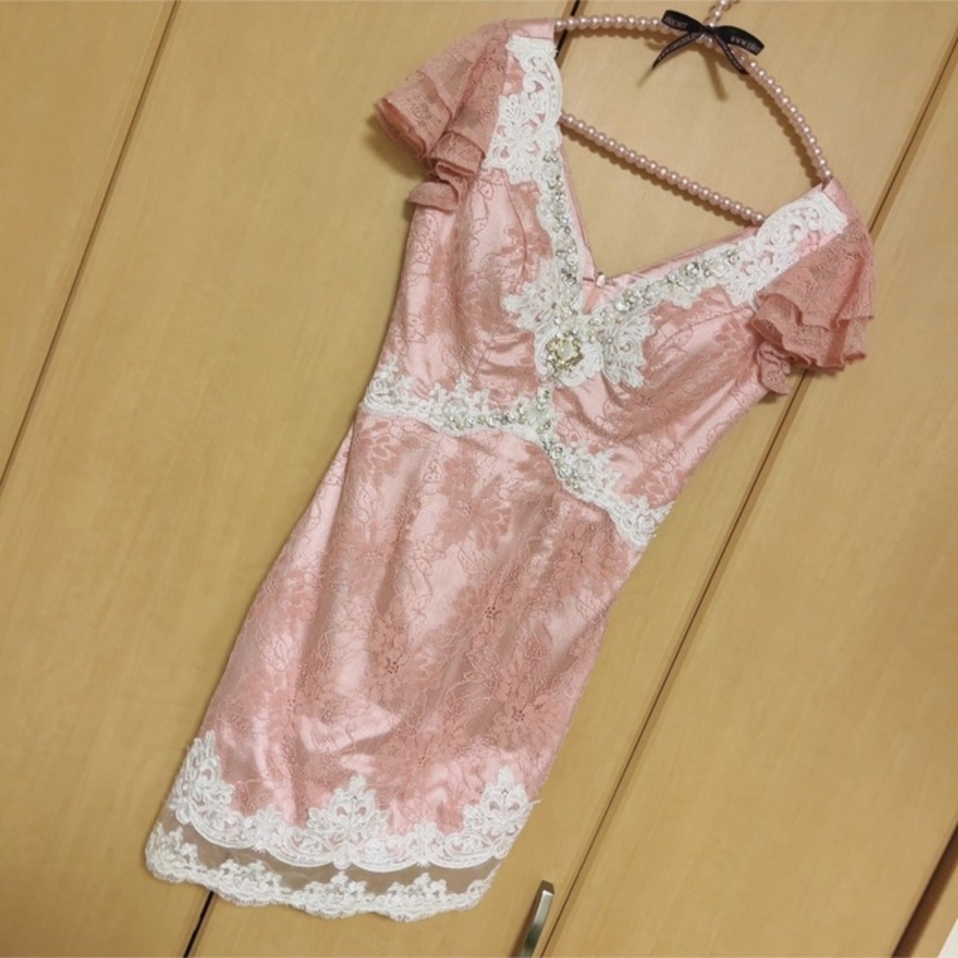 an(アン)の美品＊ROBE de FLEURS＊裾シースルー＊総レース＊ドレス レディースのフォーマル/ドレス(ナイトドレス)の商品写真