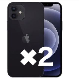 アイフォーン(iPhone)のiPhone 12 64GB ブラック 2台セット(スマートフォン本体)