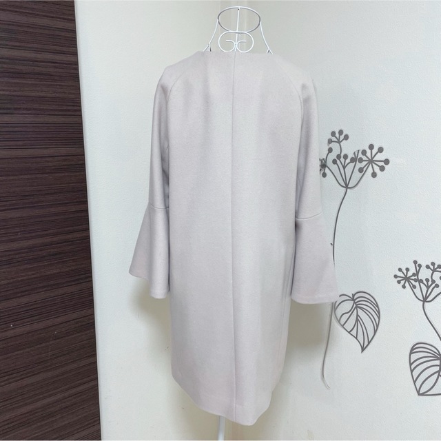 5%クーポン有り ANAYI♡アナイ 袖フレア メルトンコート ベージュ