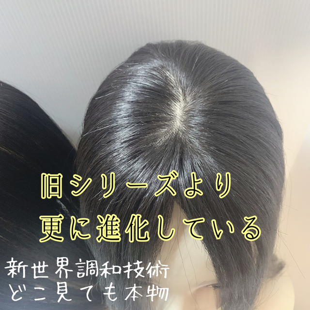 新世界ヘアピース最新呼吸人工頭皮14*15 40cmナチュラルブラックの通販 