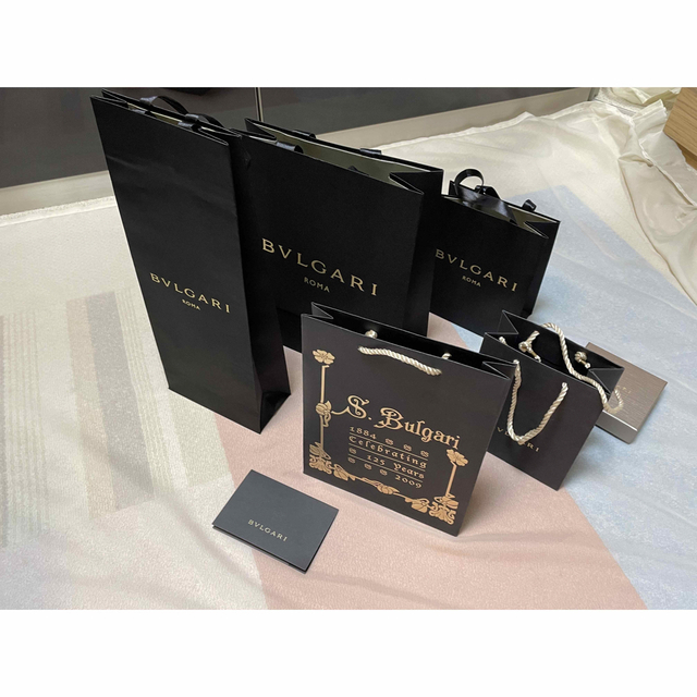 BVLGARI(ブルガリ)の【BVLGARI】ブルガリ 黒ショップバッグ&箱６点セット レディースのバッグ(ショップ袋)の商品写真