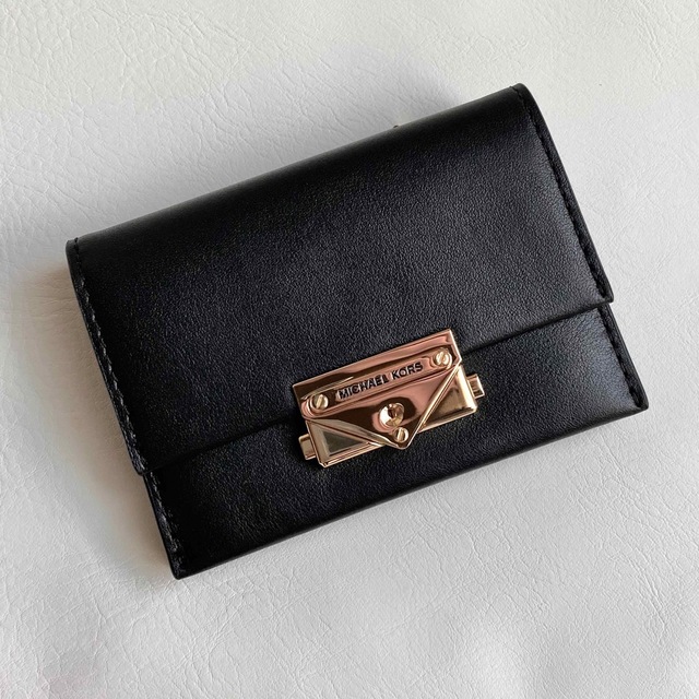 Michael Kors(マイケルコース)のMICHAEL KORS カードケース コインケース ミニ財布　レザー　ブラック レディースのファッション小物(コインケース)の商品写真