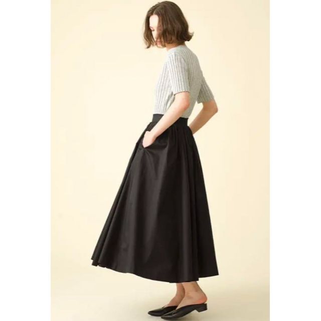 ebure エブール ブラックコットンスカート1回着用美品-