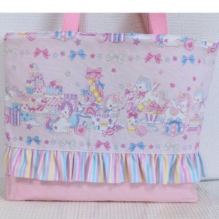 ハンドメイド　レッスンバッグ　ユニコーン(レッスンバッグ)