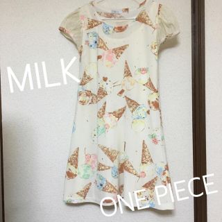 ミルク(MILK)の【MILK】アイス柄ワンピース【毛玉あり】(ミニワンピース)