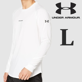 アンダーアーマー(UNDER ARMOUR)の白 Lサイズ アンダーアーマー メンズ 長袖 Tシャツ ロンT(Tシャツ/カットソー(七分/長袖))