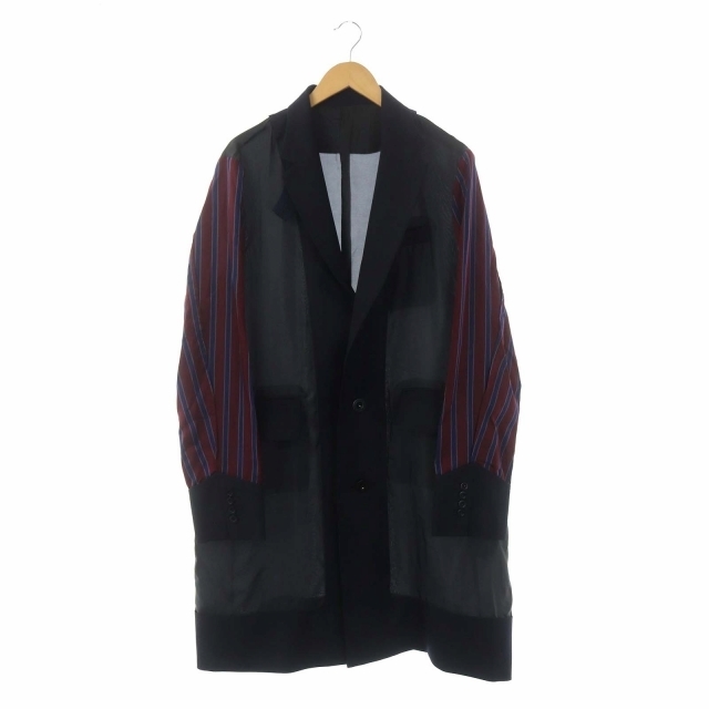 暖色系 サカイ 22SS Suiting Coat 切替 チェスターコート ロング 1