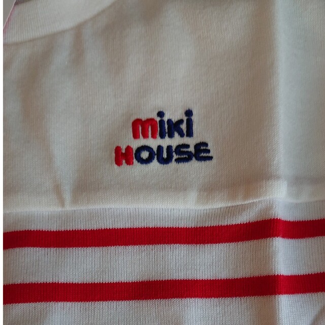 mikihouse(ミキハウス)の新品 MIKI HOUSE ボーダー ロンT キッズ/ベビー/マタニティのキッズ服女の子用(90cm~)(Tシャツ/カットソー)の商品写真