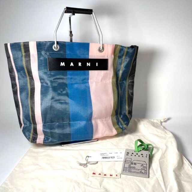 新品登場 マルニ MARNI フラワーカフェ トートバッグ メッシュ