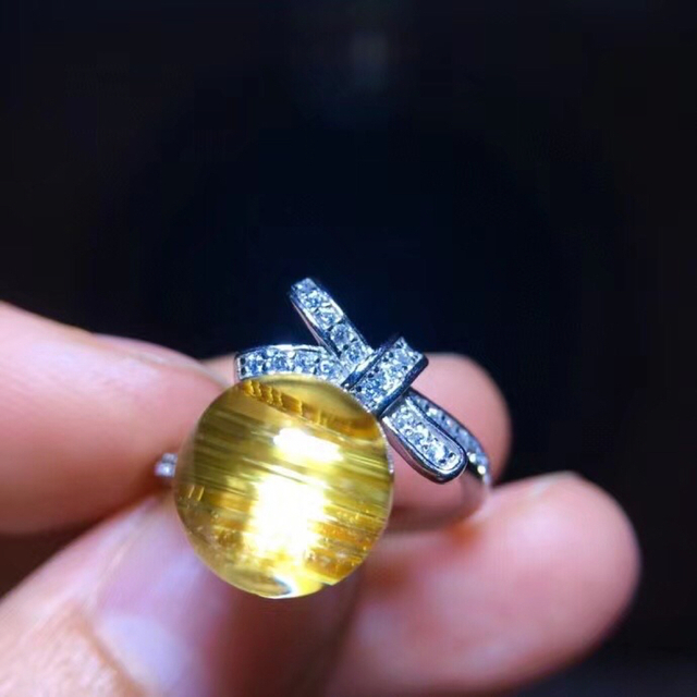 天然】タイチンクオーツ リング s925 10.1mm-