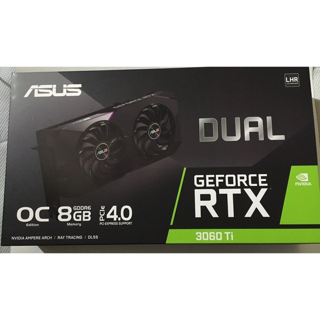 ASUS(エイスース)の【新品未開封保証書付き】RTX3060ti 8GB ASUS GeForce スマホ/家電/カメラのPC/タブレット(PCパーツ)の商品写真