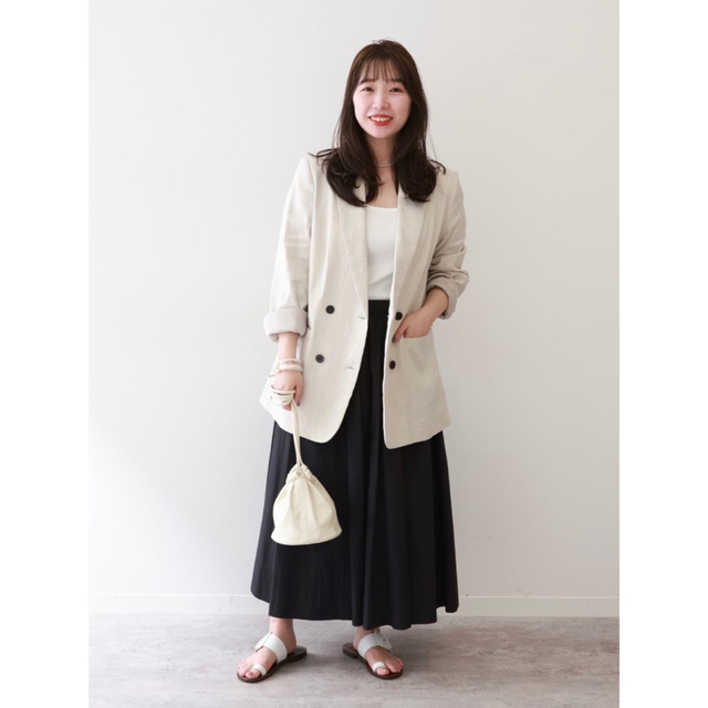 IENA LINEN COTTON ストレッチ ジャケット