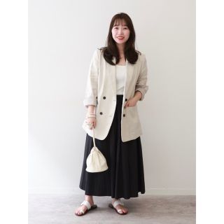 イエナ(IENA)のIENA LINEN COTTON ストレッチ ジャケット(テーラードジャケット)