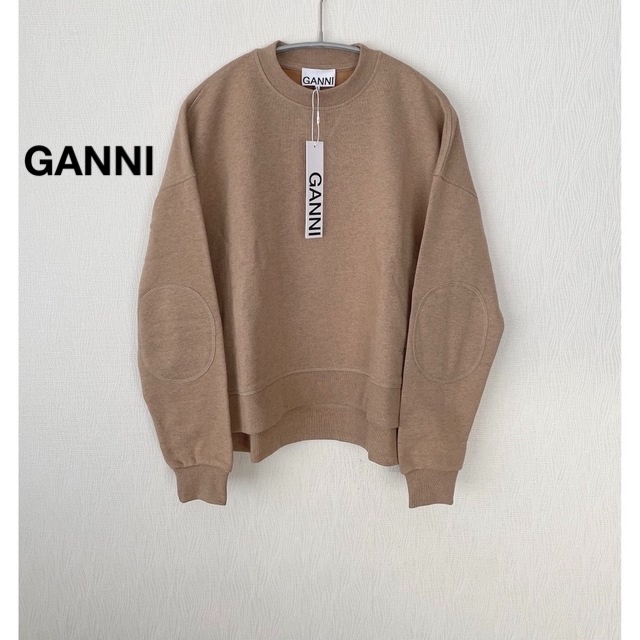 新品】GANNI ガニー エルボーパッチ スウェット トレーナー