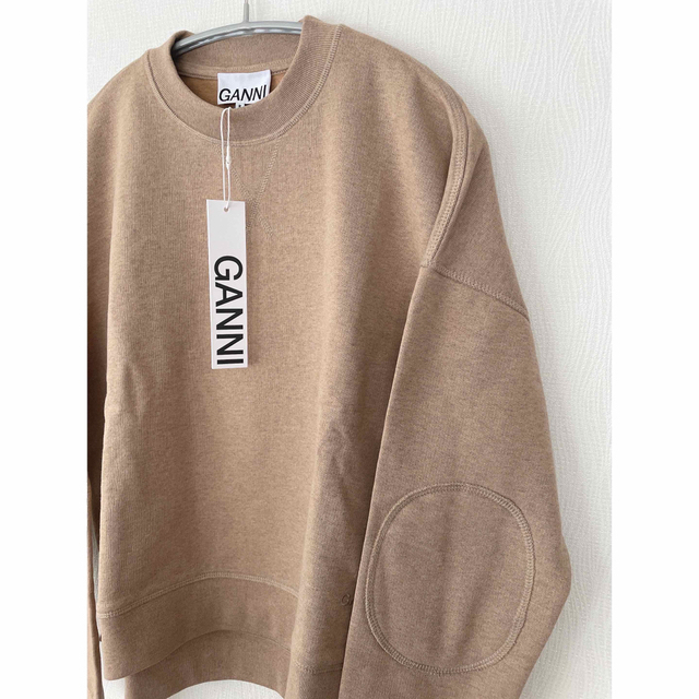 新品】GANNI ガニー エルボーパッチ スウェット トレーナー
