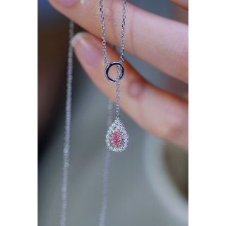 天然ダイヤモンドネックレスk18の通販 by 天然ダイヤモンド&パール's