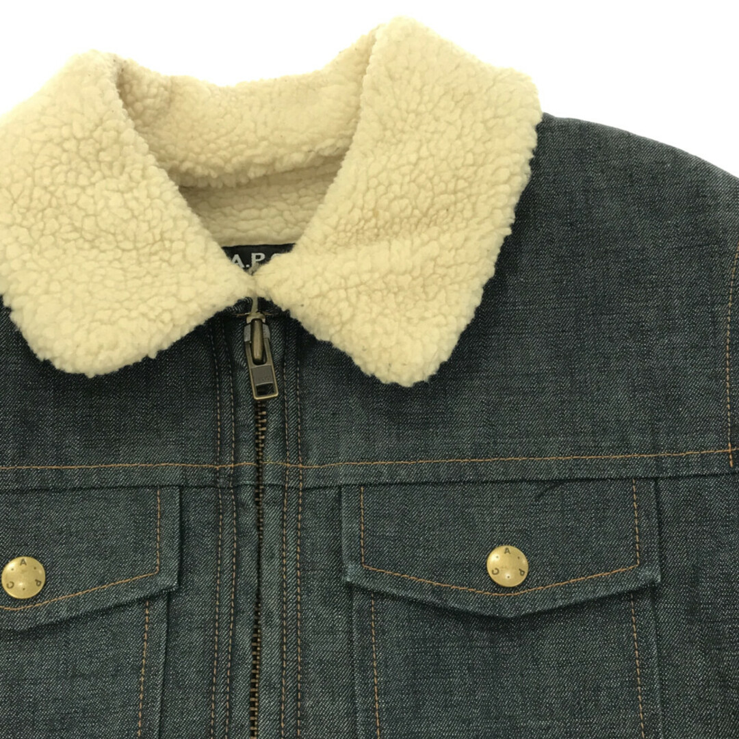 A.P.C(アーペーセー)のA.P.C アーペーセー BLOUSON BONNE A16 23166-1-35131 ボアデニムジャケット Gジャン インディゴ メンズのジャケット/アウター(Gジャン/デニムジャケット)の商品写真