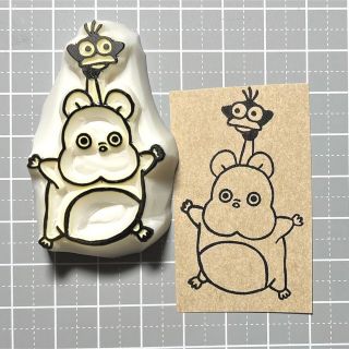 千と千尋の神隠し　坊ねずみとハエドリ風　消しゴムはんこ(はんこ)