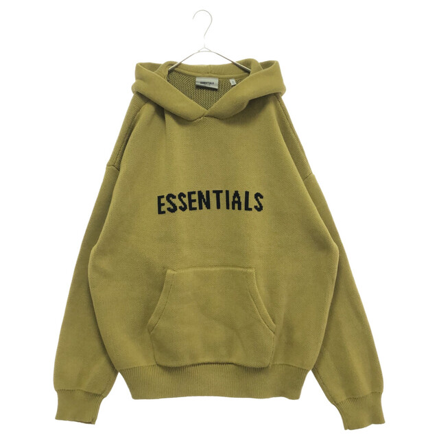 FOG Essentials エフオージー エッセンシャルズ KNIT PULLOVER プルオーバーパーカー ロゴニットパーカー マスタード