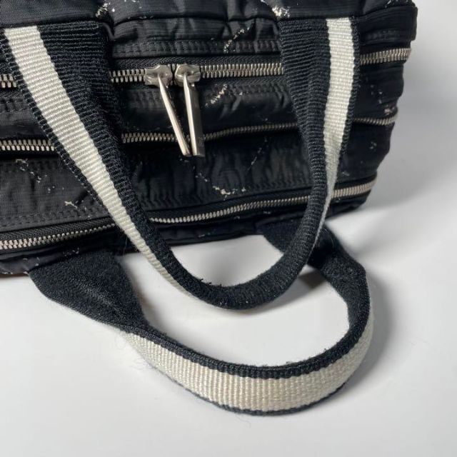 美品 シャネル CHANEL トラベルライン 三口 トートバッグ ハンドバッグ