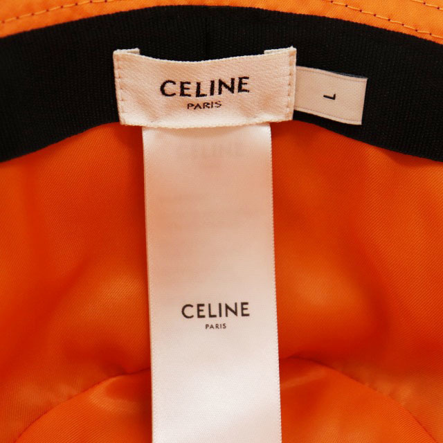 celine(セリーヌ)のセリーヌ 21AW ロゴ キルティング ナイロン ツイル バケット ハット L黒 メンズの帽子(その他)の商品写真