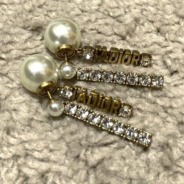 DIOR TRIBALES トライバルピアス レジンパール & クリスタル 【中古 ...