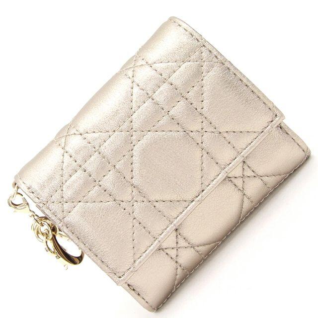 メーカー再生品】 ディオール - Dior Christian 三つ折り財布 ゴールド