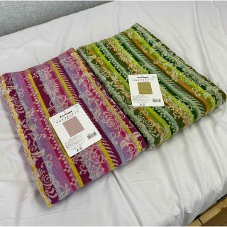 ２枚セット‼️ポルトガル 綿100％タオルケット 約140×180cm シングル(タオルケット)