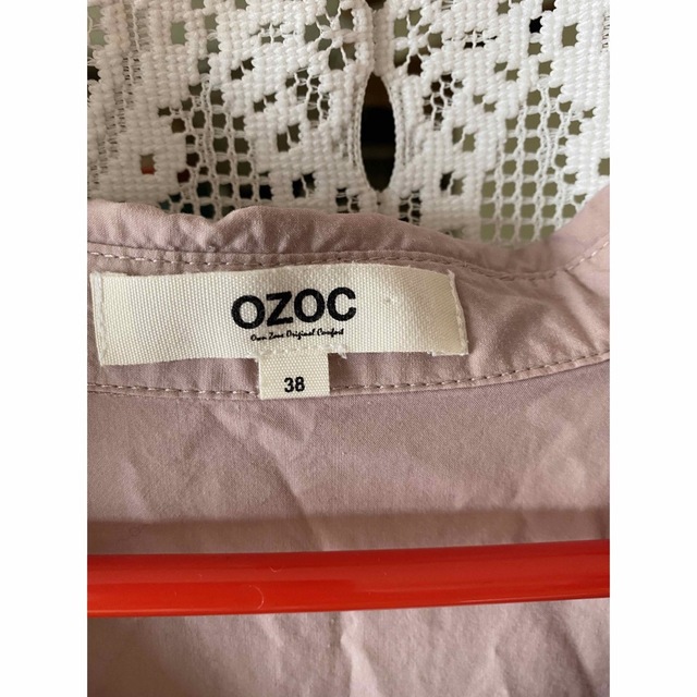 OZOC(オゾック)のスキッパー　シャツ　ピンク　くすみピンク　トップス　OZOC オゾック レディースのトップス(シャツ/ブラウス(長袖/七分))の商品写真