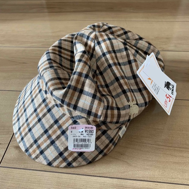 moz - 値下げ! 新品未使用 moz モズ キャスケット チェック UPF50の