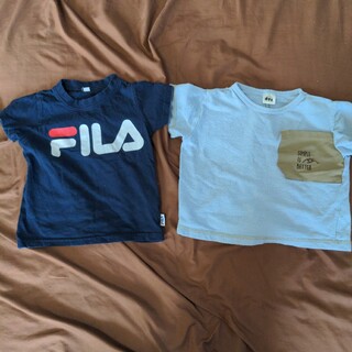 フィラ(FILA)のTシャツ2枚組、紺色95センチ、青色90センチ(Tシャツ/カットソー)