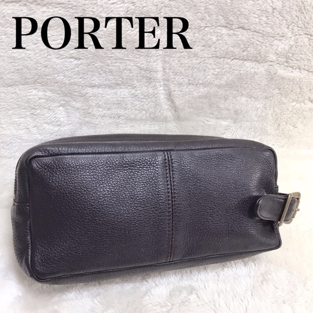 PORTER ポーター レザー セカンドバッグ クラッチバッグ