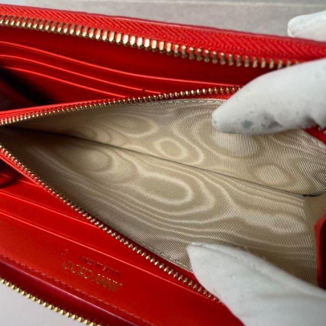 国内正規□ 未使用 ジミーチュウ JIMMY CHOO 長財布 型押し クロコ