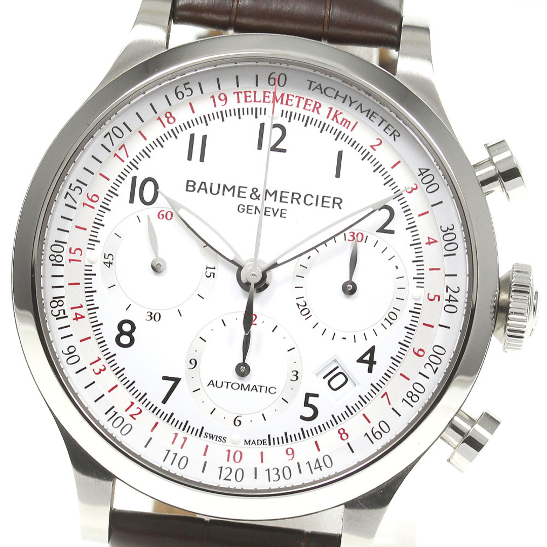 ボーム＆メルシェ Baume & Mercier M0A10041 ケープランド クロノグラフ デイト 自動巻き メンズ 良品 保証書付き_737788