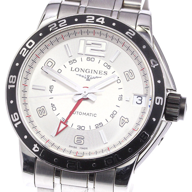 新作人気モデル アドミラル L3.668.4 LONGINES ロンジン - LONGINES GMT 箱・保証書付き_742431 メンズ 自動巻き 腕時計(アナログ)